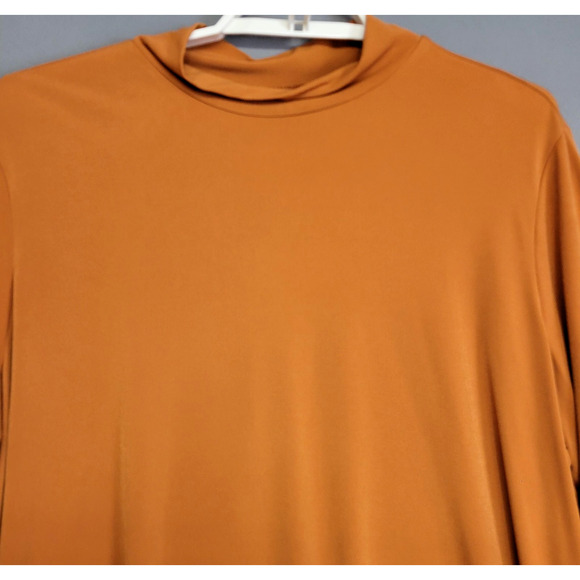 Susan Graver Shirt Womens 2X Petite Rust Orange Modern Essentials 3/4 Sleeve - Picture 3 of 12